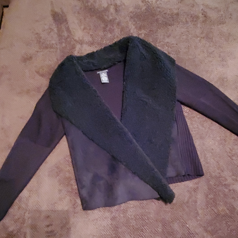 Chelsea & Theodore fux Suede sweater